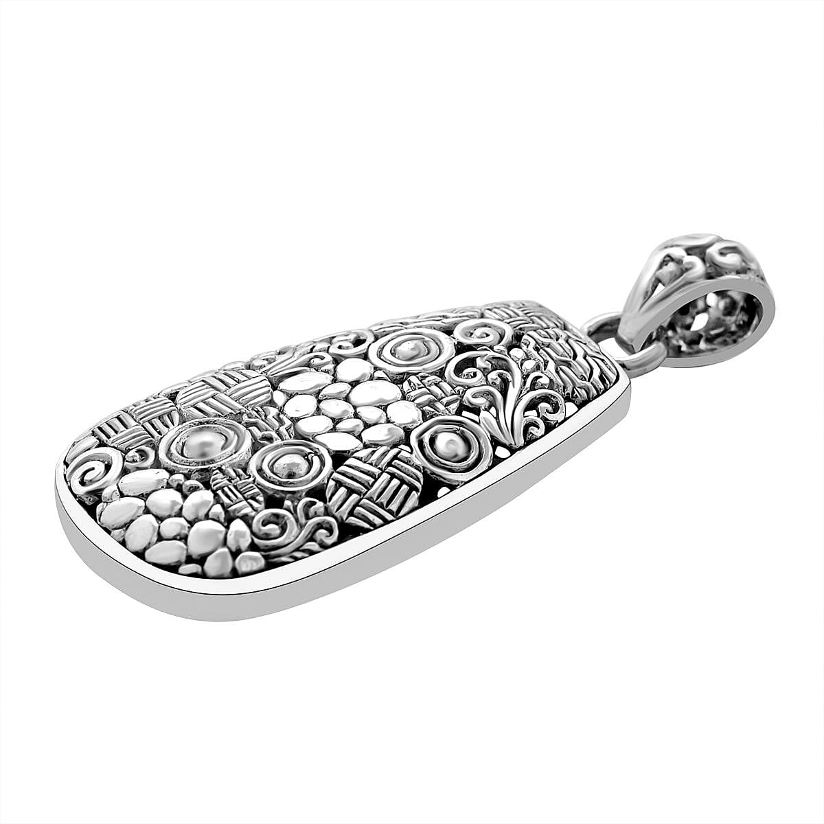 Royal Bali Collection- Indonesian History Handmade Sterling Silver Pendant, Silver Wt. 9.00 Gms