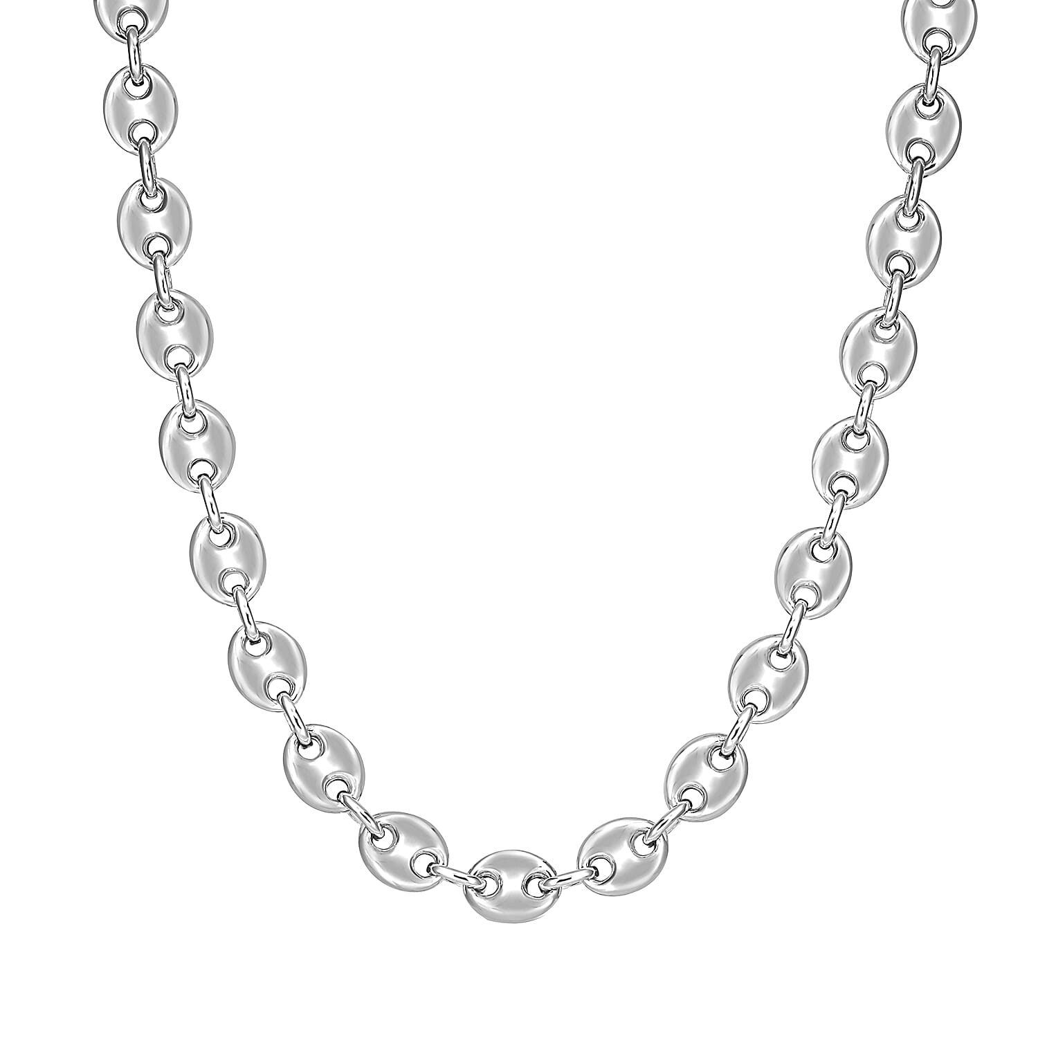 La Bella- Italian Fine Jewllery - Sterling Silver Mariner Necklace (Size - 20), Silver Wt. 20.80 Gms