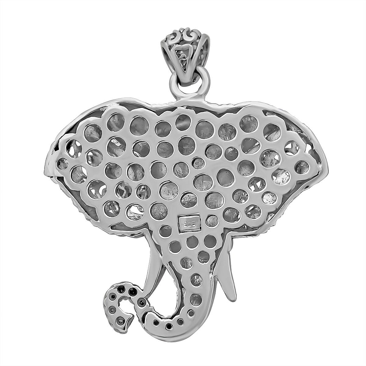 Royal Bali Collection- Airavat The Divine Elephant Handmade Sterling Silver Pendant, Silver Wt. 18.50 Gms