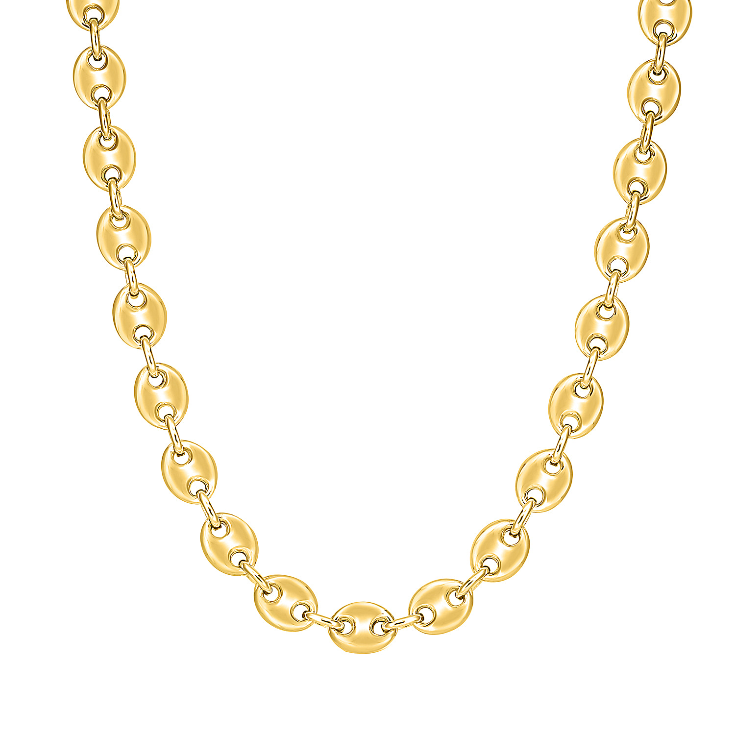 La Bella- Italian Fine Jewellery - Sterling Silver Mariner Necklace (Size - 20), Silver Wt. 21 Gms