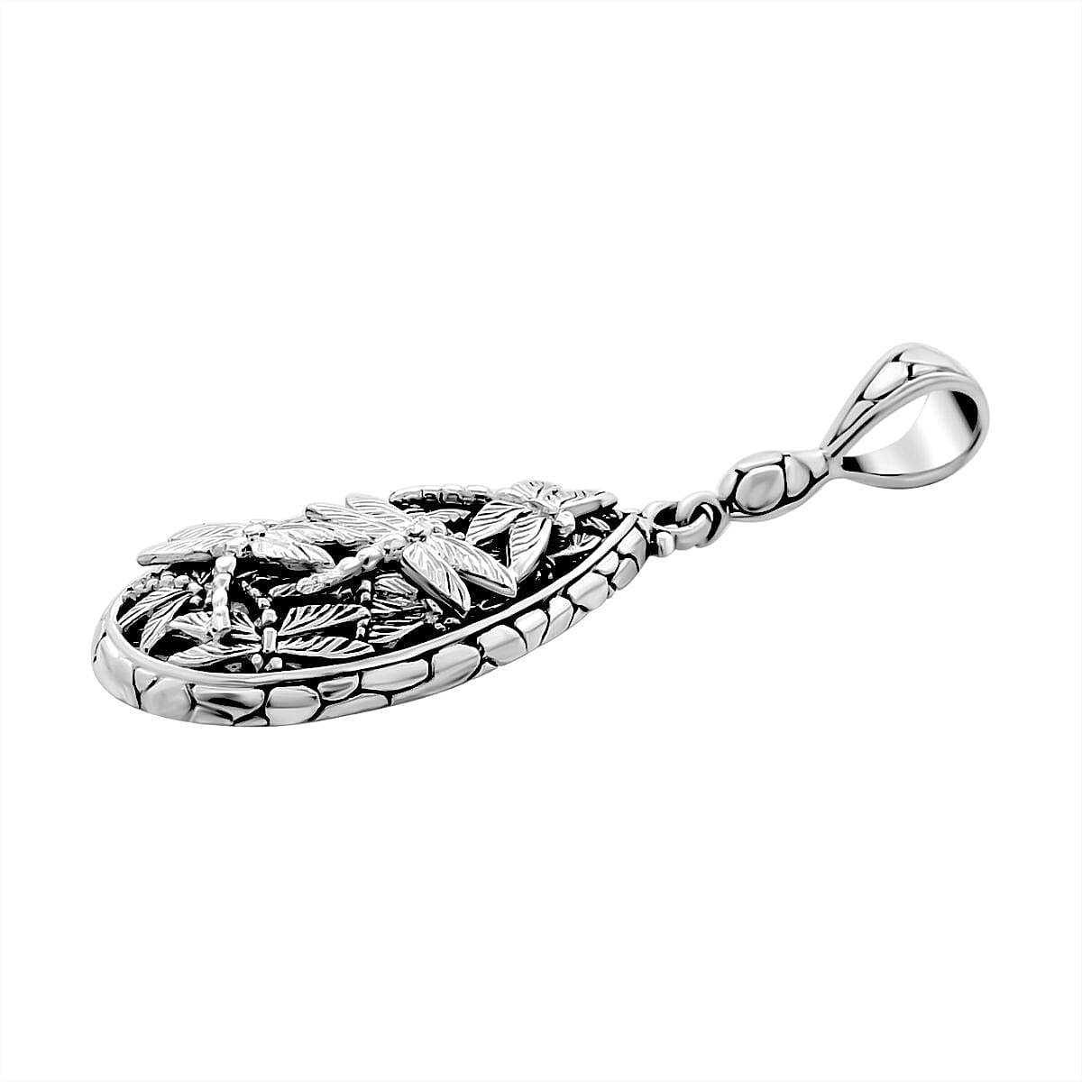 Royal Bali Collection- The Sacred Dragonfly Handmade Sterling Silver Pendant, Silver Wt. 8.00 GM