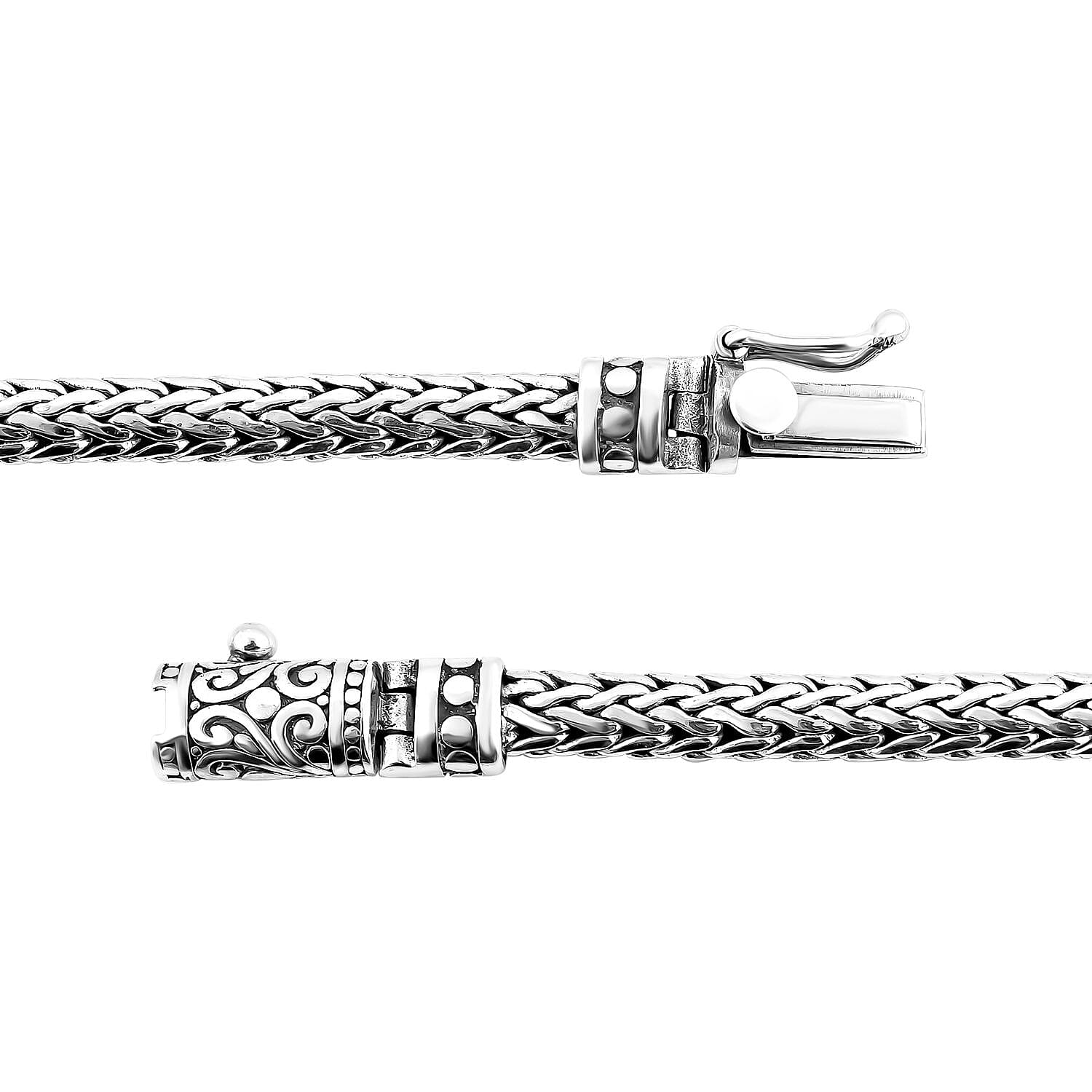 Royal Bali Collection - Sterling Silver Dragon Head Bracelet (Size - 7.5), Silver Wt. 26 Gms