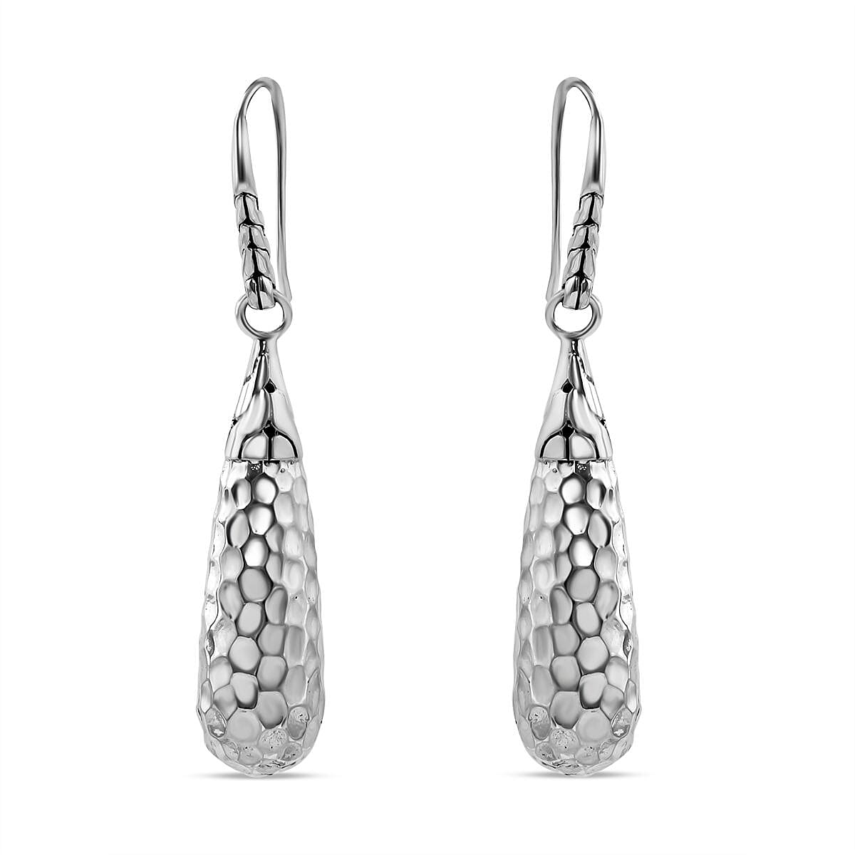 Royal Bali Collection - Nector of Immortality Sterling Silver Drop Earrings, Silver Wt. 8.35 Gms