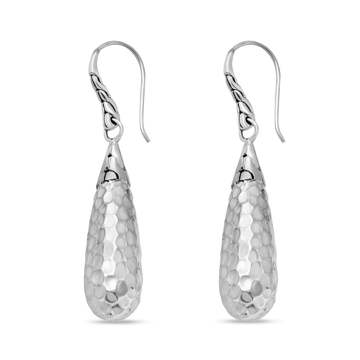 Royal Bali Collection - Nector of Immortality Sterling Silver Drop Earrings, Silver Wt. 8.35 Gms