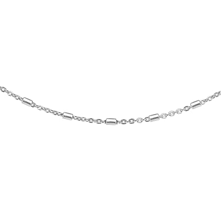 Sterling Silver Trace and Bar Chain 16 Inch
