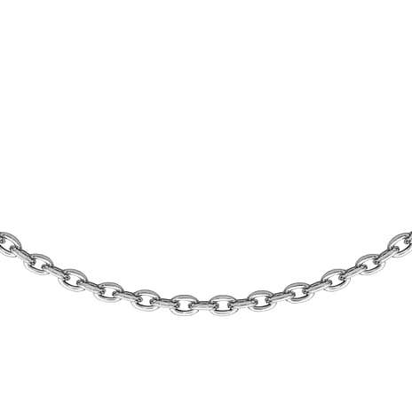 Rhodium Overlay Sterling Silver Chain (Size - 20)