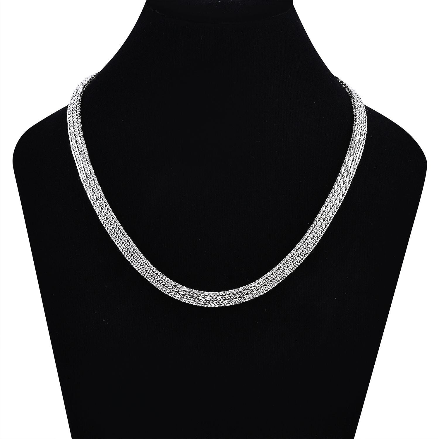 Royal Bali Collection - Sterling Silver Tulang Naga Necklace (Size - 18), Silver Wt. 55.35 Gms
