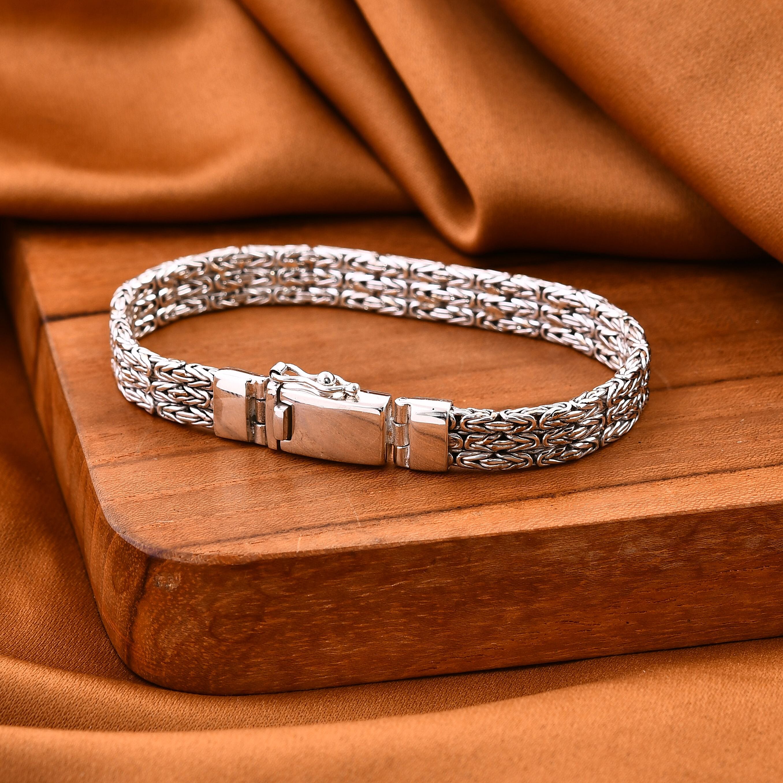 Royal Bali Collection - Sterling Silver Borobudur Bracelet (Size 7.5), Silver Wt. 27.84 Gms.