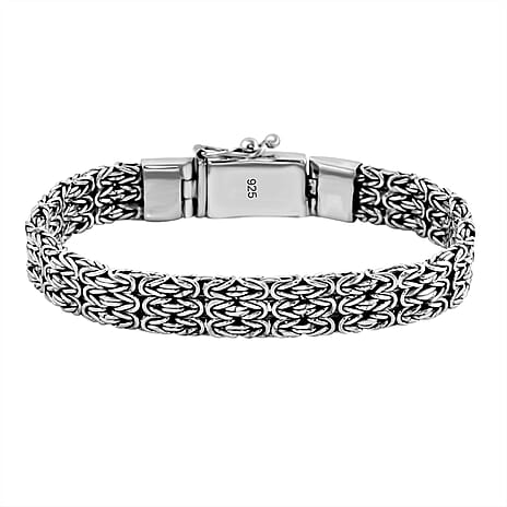 Royal Bali Collection - Sterling Silver Borobudur Bracelet (Size - 7.5), Silver Wt. 30.00 Gms