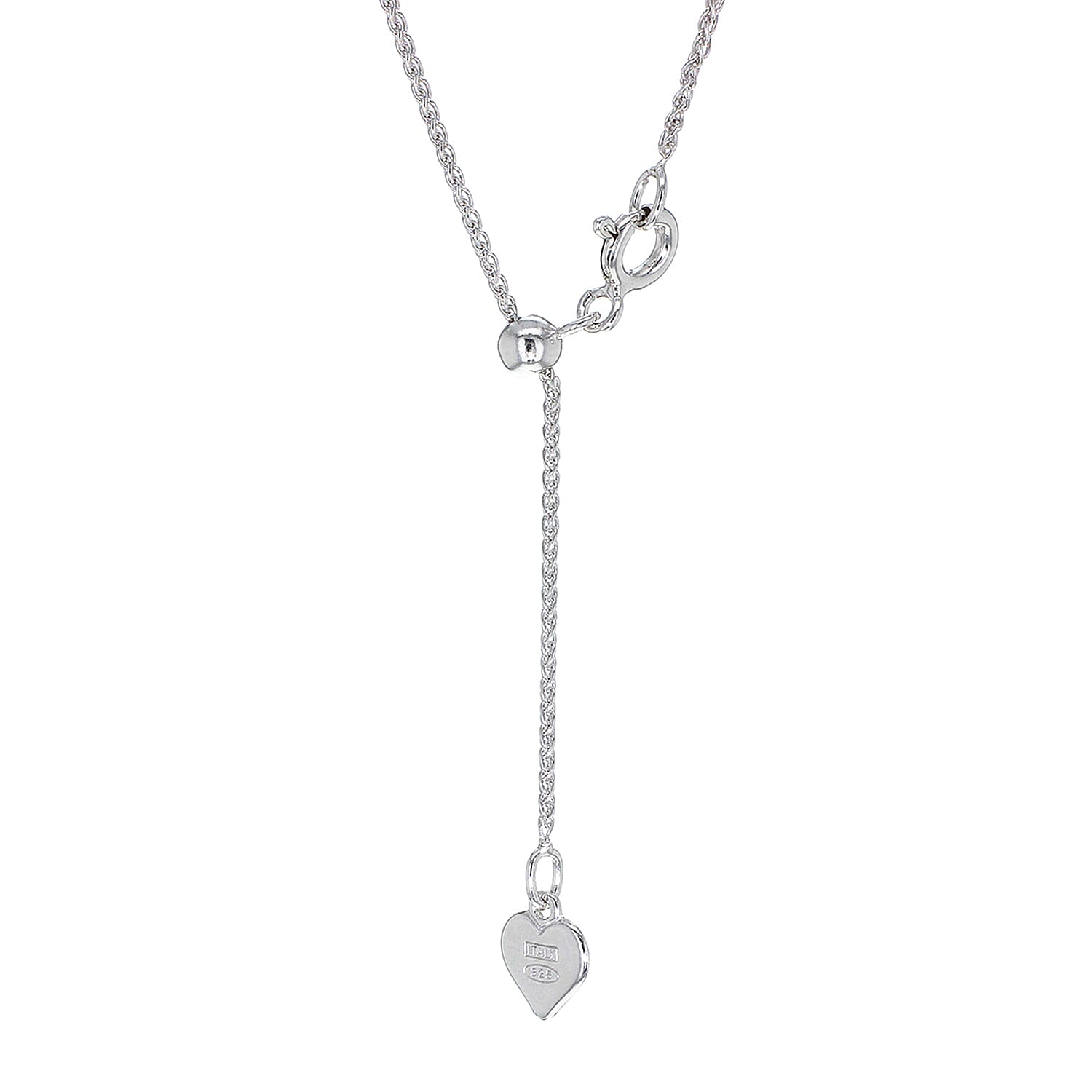 Rhodium Overlay Sterling Silver Chain (Size - 20)