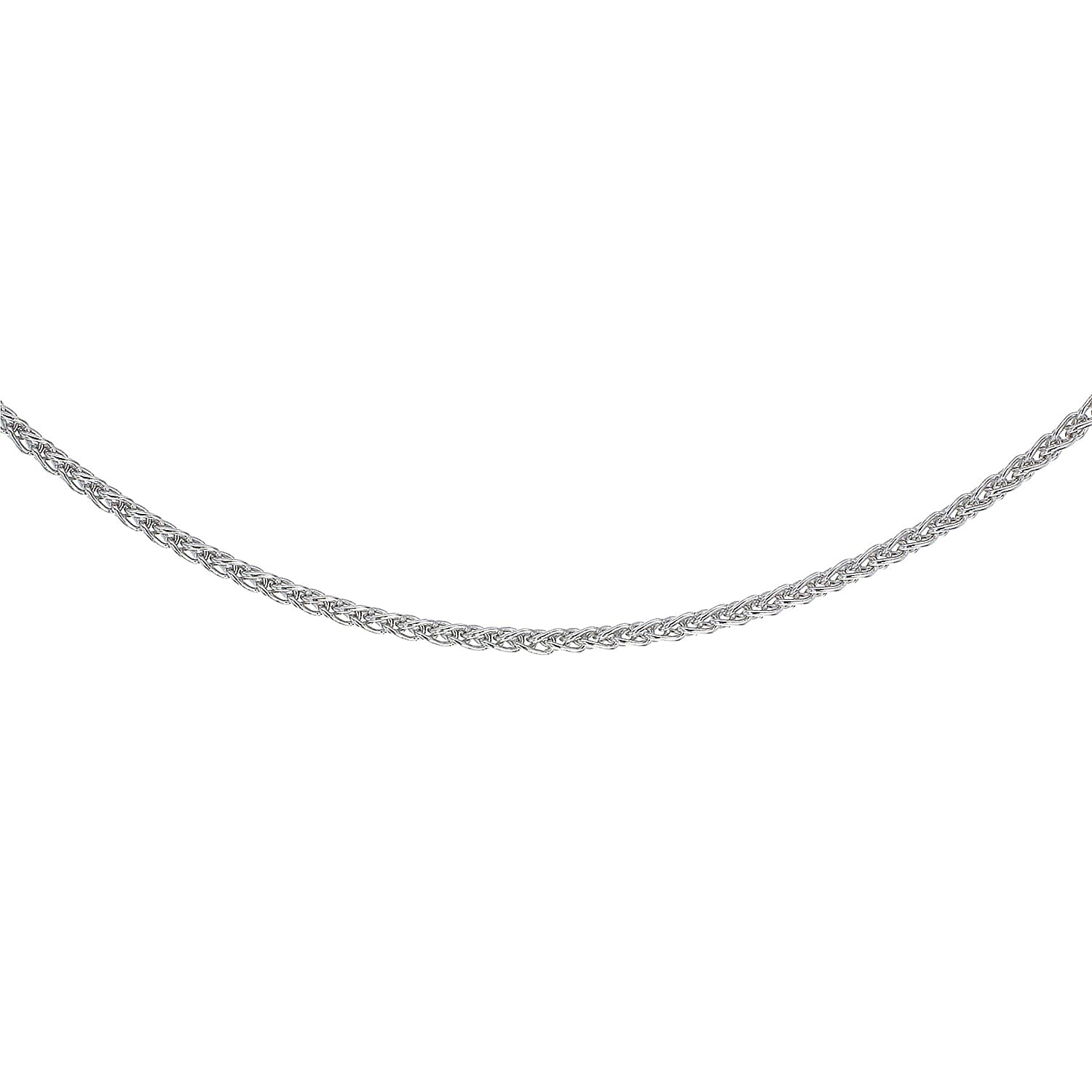 Rhodium Overlay Sterling Silver Chain (Size - 20)