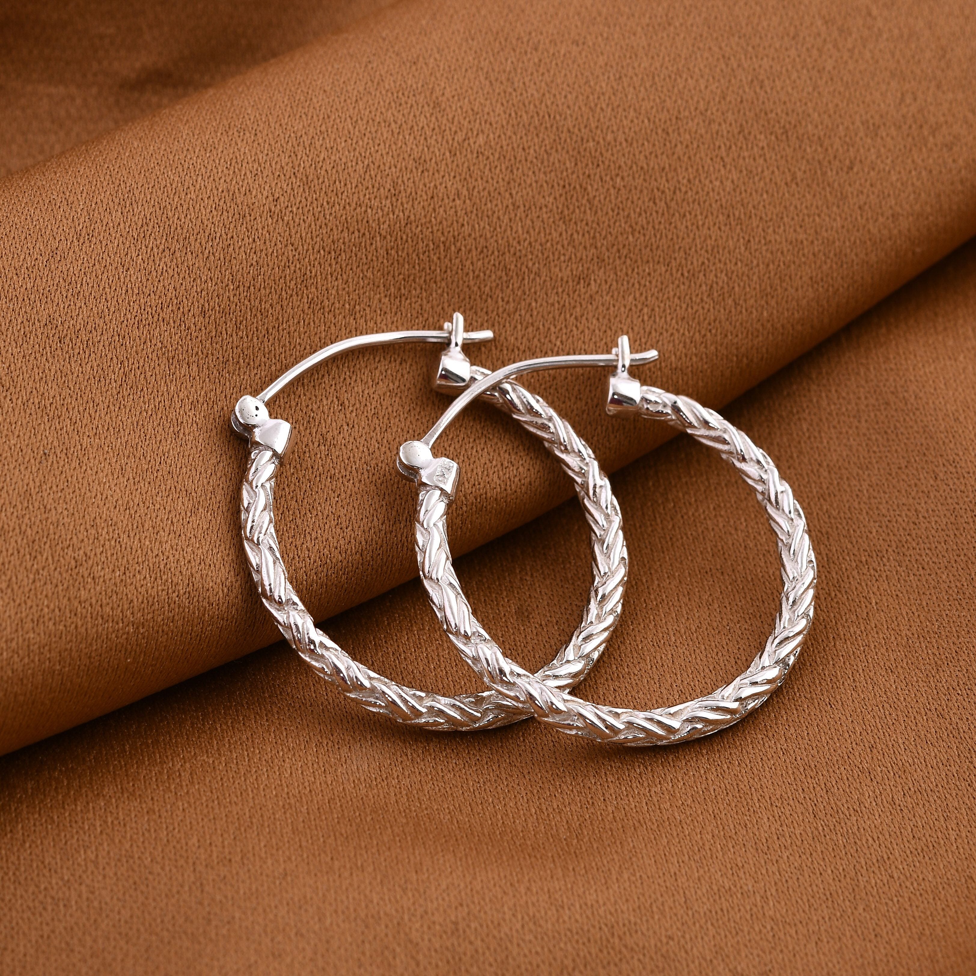 Royal Bali Collection - Sterling Silver Padian Hoop Earrings