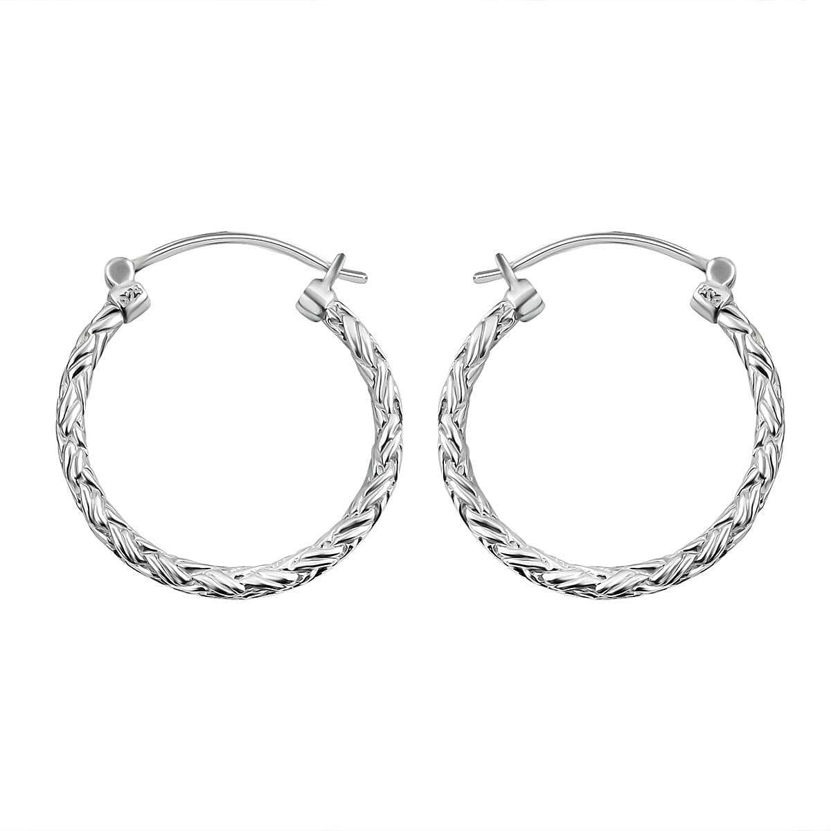 Royal Bali Collection - Sterling Silver Padian Hoop Earrings