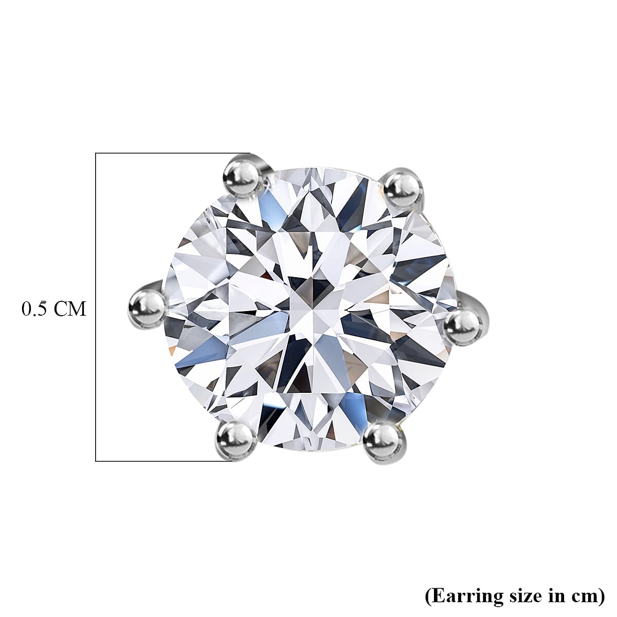 TJC Launch Luxuriant Diamond - 14K White Gold SGL Certified Lab Grown Diamond (SI-G-H) Earring with Push Back 1.03 Ct.