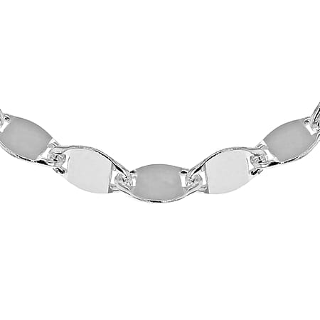 Sterling Silver Flat Mirror 4.8mm Link Chain 18 Inch Sterling Silver Flat Mirror 4.8mm Link Chain 18 Inch