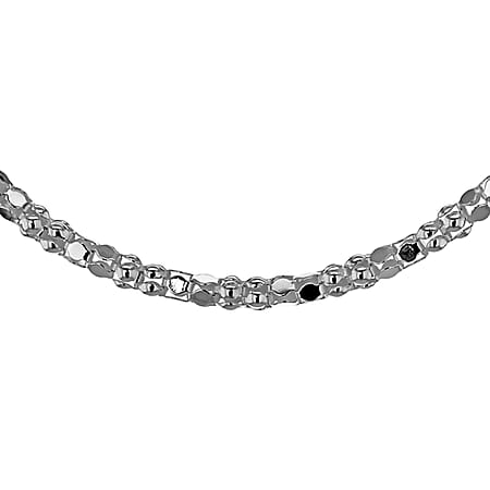 Sterling Silver Mirror Popcorn Chain 18 Inch