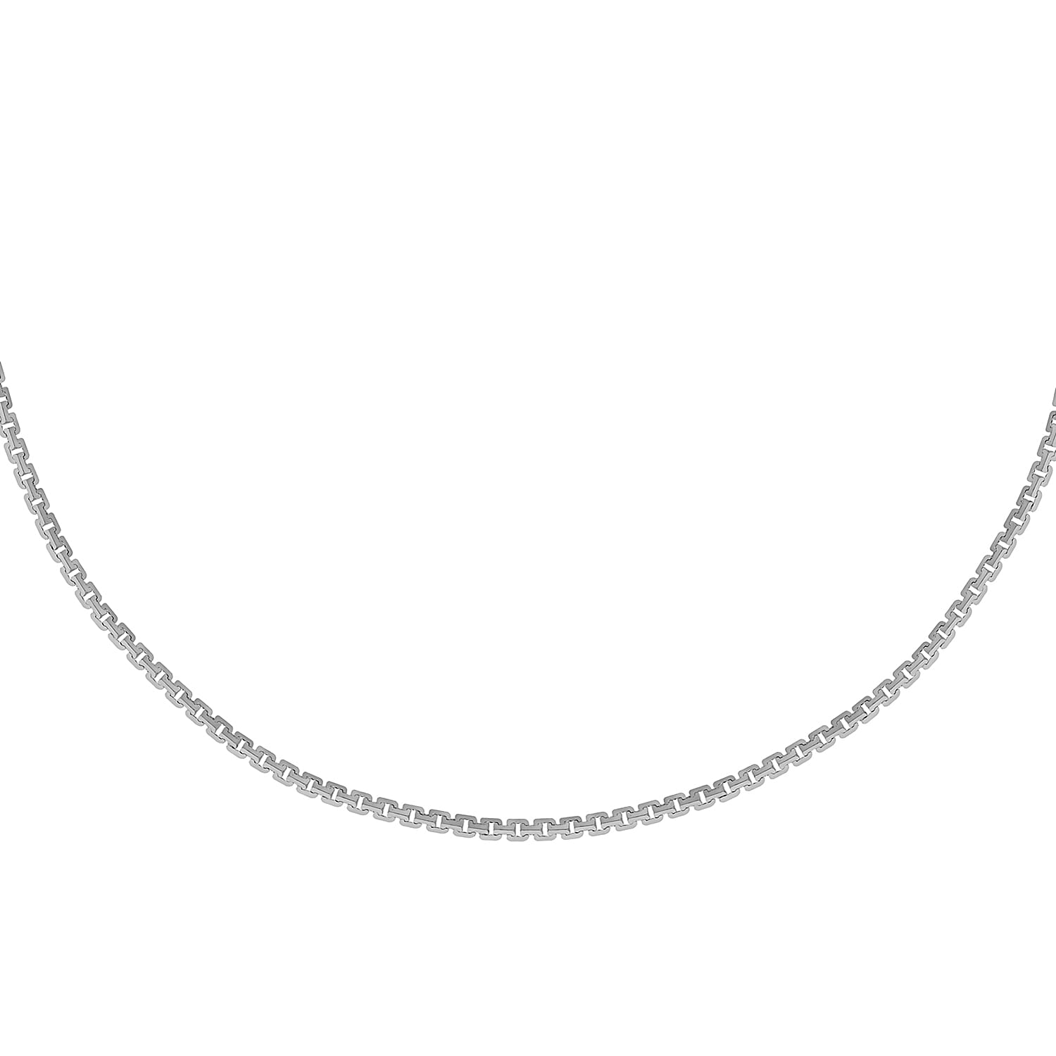 Rhodium Overlay Sterling Silver Chain (Size - 18),  Silver Wt. 5.4 Gms