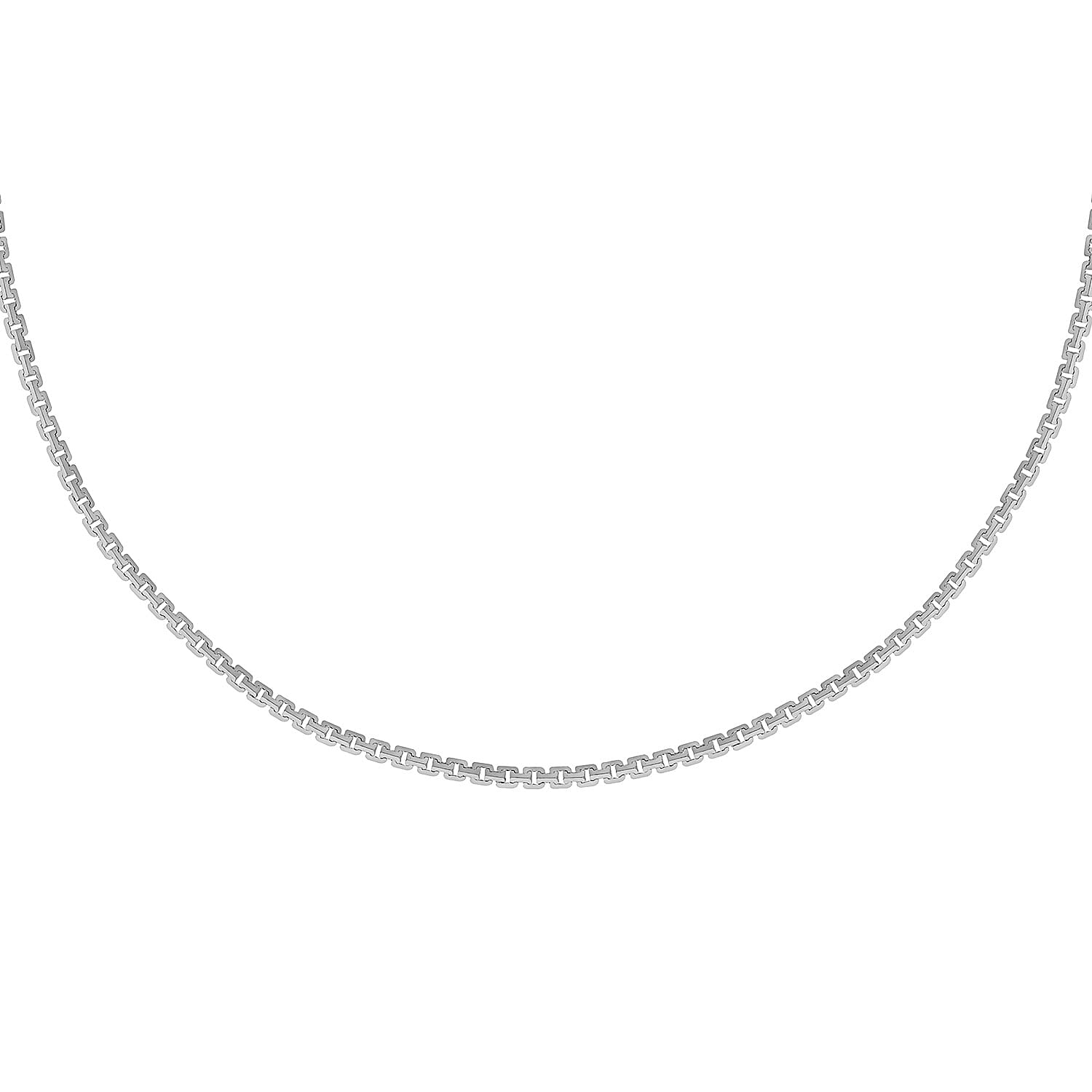 Rhodium Overlay Sterling Silver Chain (Size - 22),  Silver Wt. 6.9 Gms