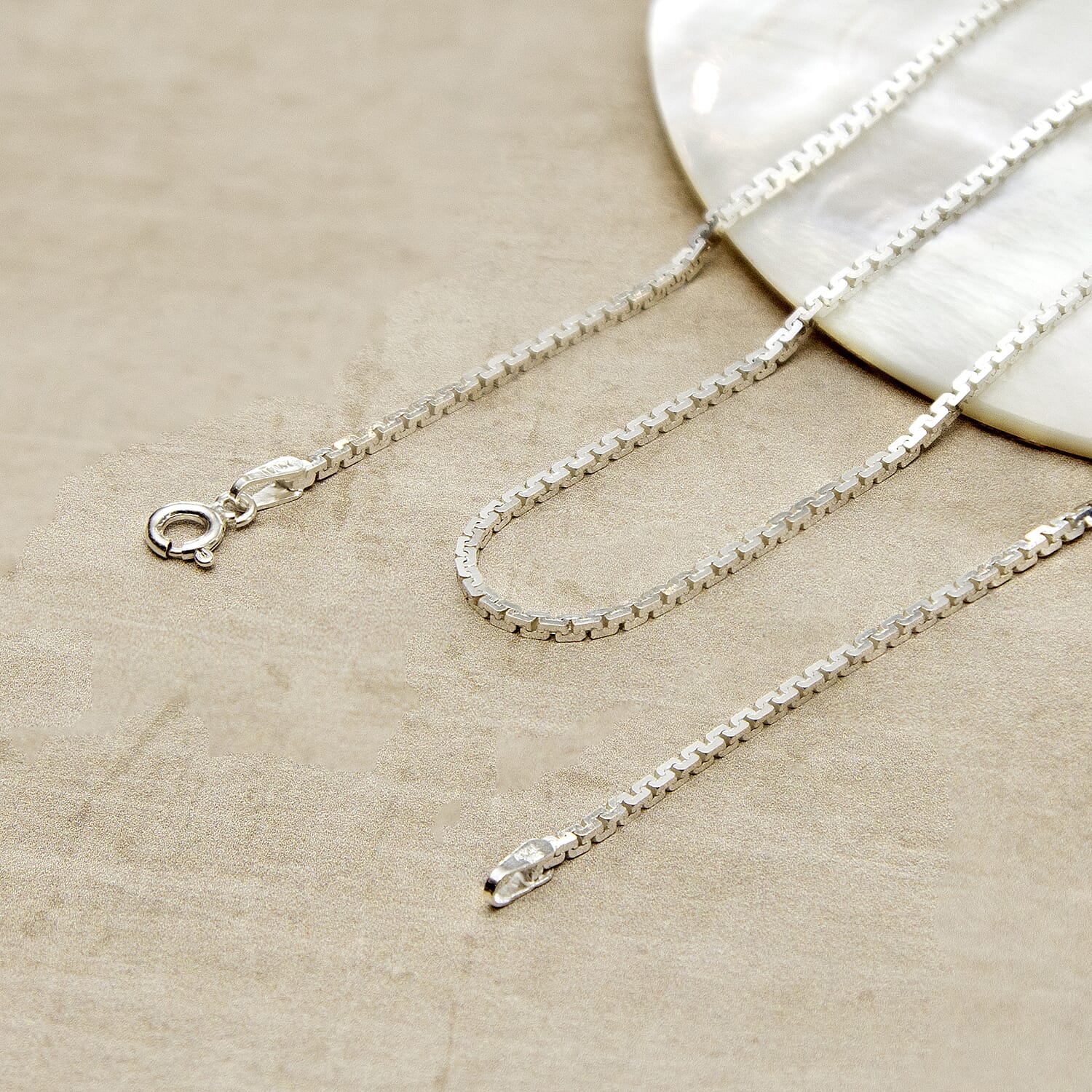 Rhodium Overlay Sterling Silver Chain (Size - 22),  Silver Wt. 6.9 Gms