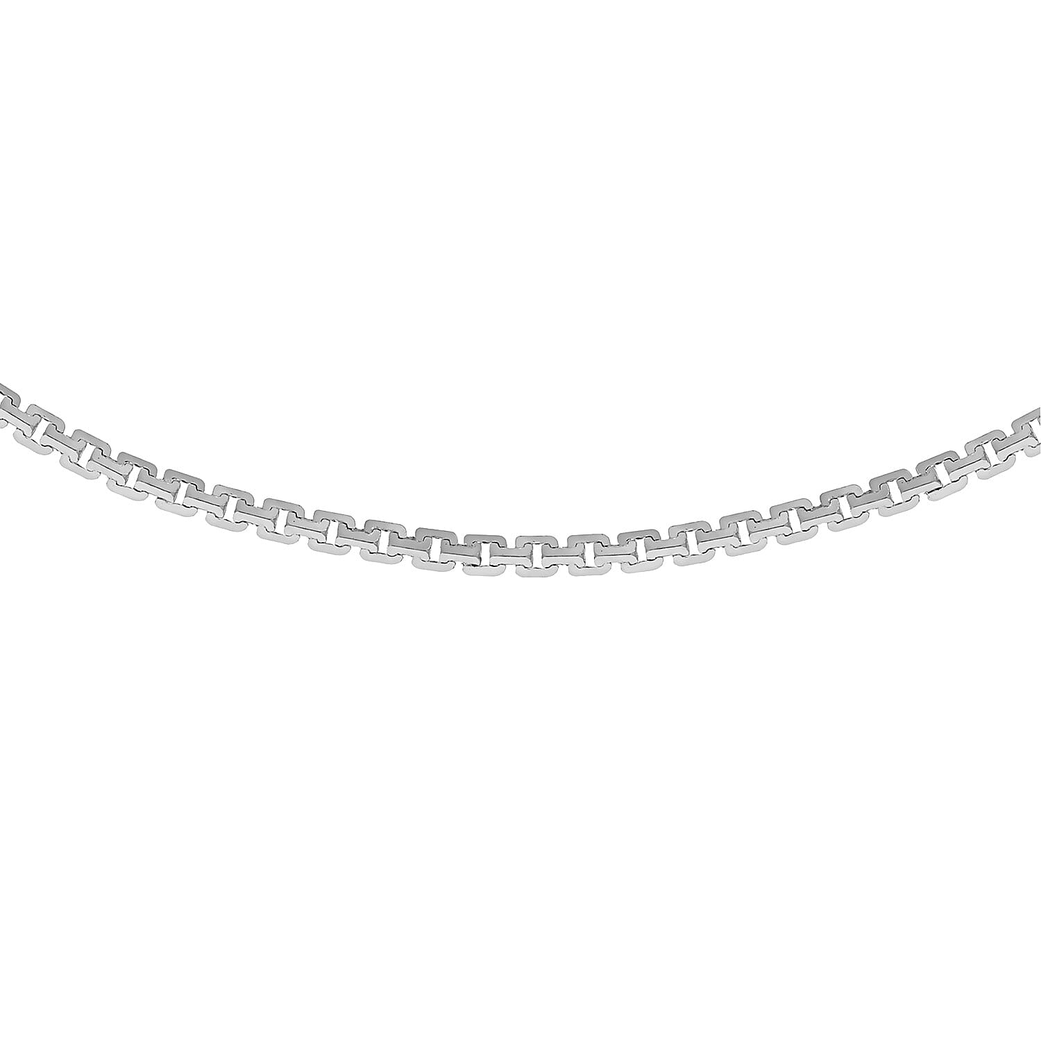 Rhodium Overlay Sterling Silver Chain (Size - 22),  Silver Wt. 6.9 Gms