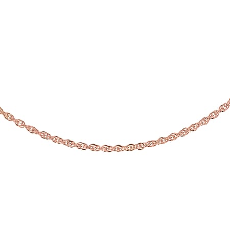 Sterling Silver Rose Gold Plated 1.8mm 35 Prince of Wales Chain 20 Inch