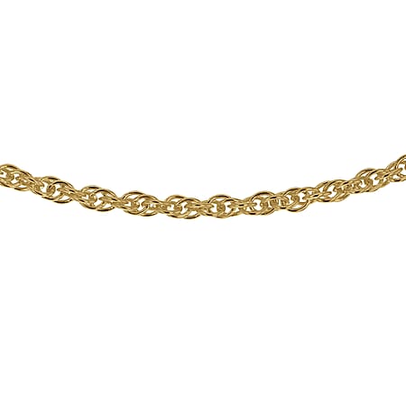 Sterling Silver Yellow Gold Plated 1.8mm Prince of Wales Chain 18 Inch