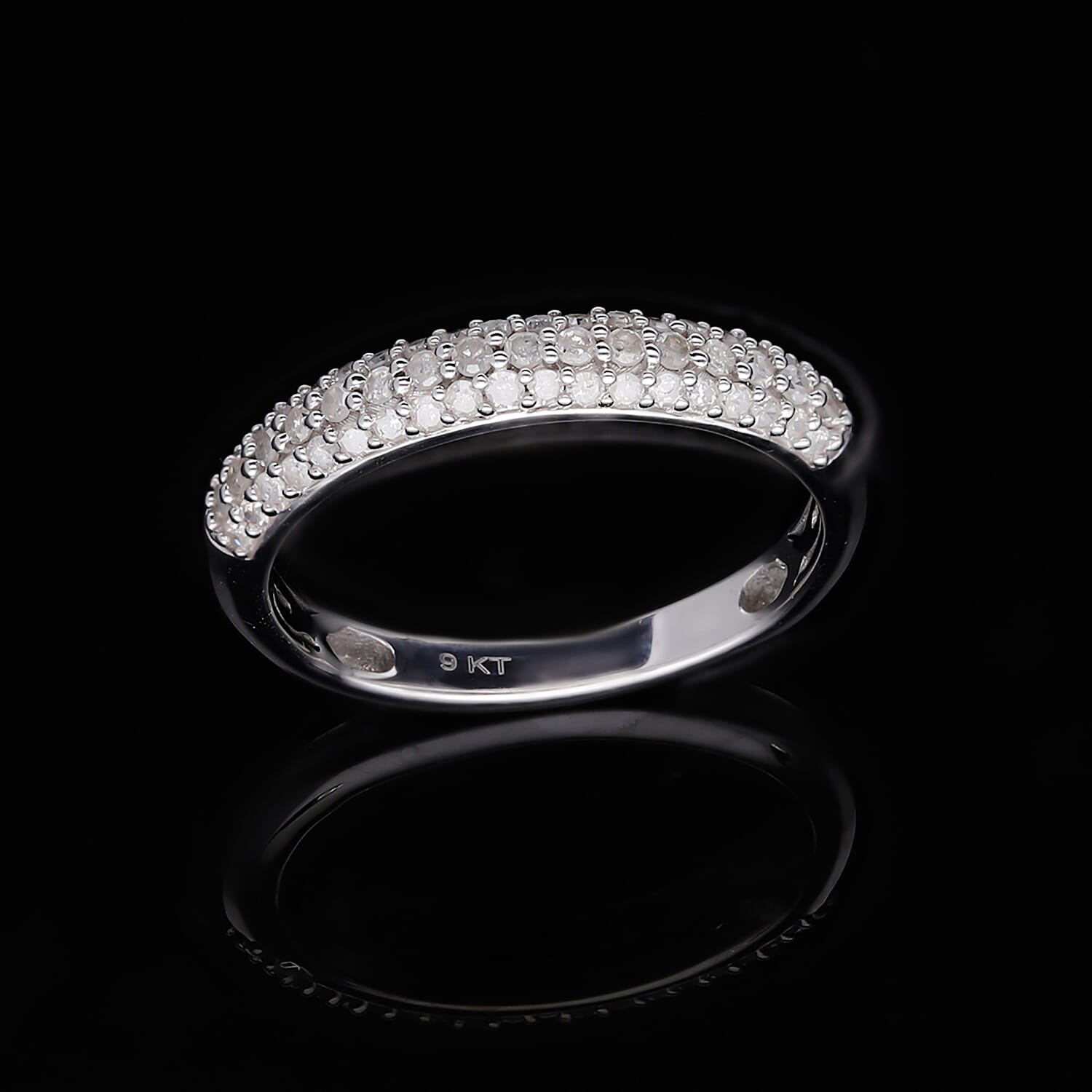 9K White Gold Diamond SGL Certified Ring