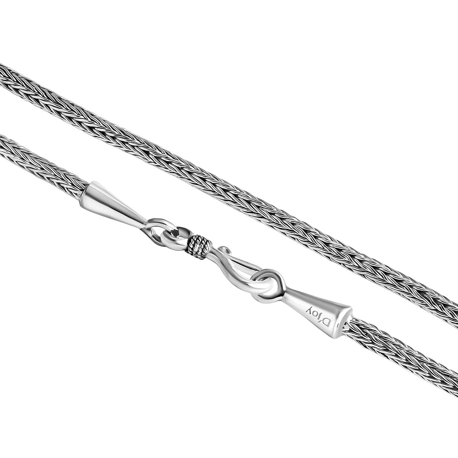 Royal Bali Collection - D'Joy Sterling Silver Tulang Naga Necklace (Size - 20) with Clasp, Silver Wt. 16.50 Gms.