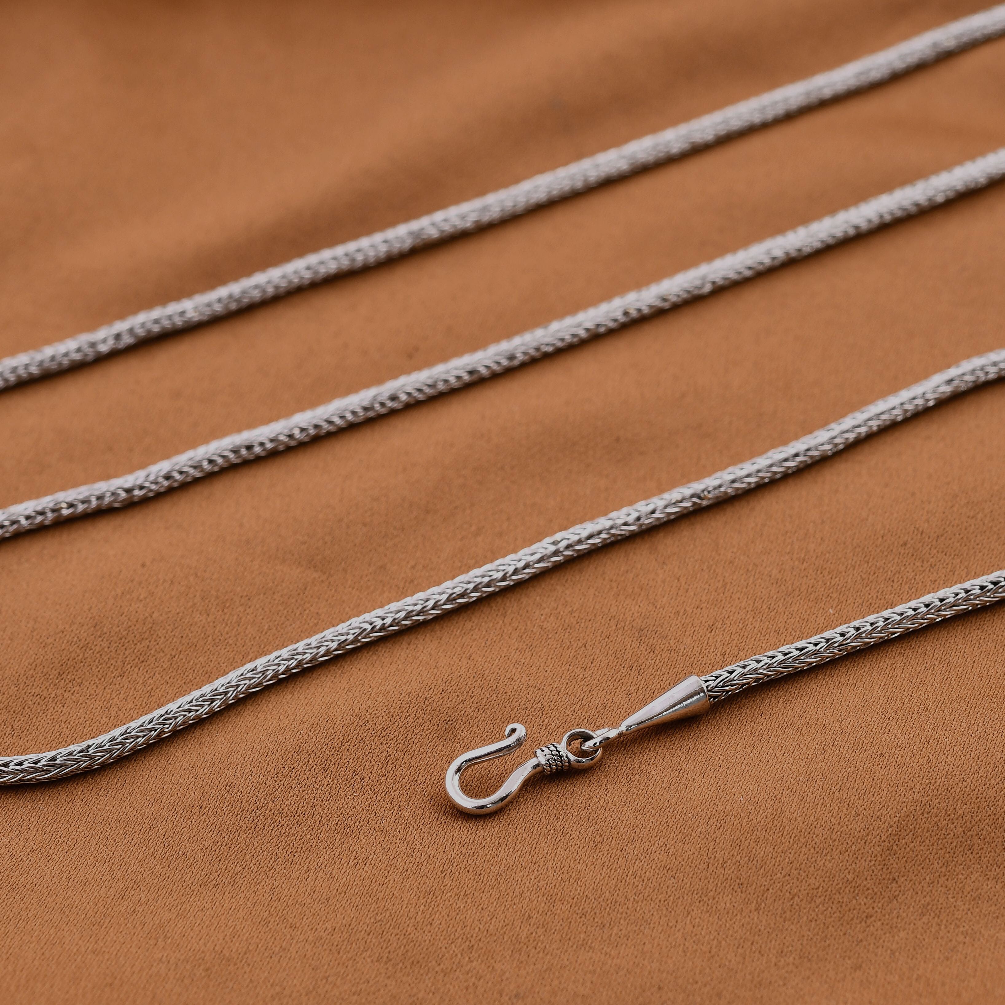 Royal Bali Collection - D'Joy Sterling Silver Tulang Naga Necklace (Size - 20) with Hook Clasp, Silver Wt. 15.60 Gms.