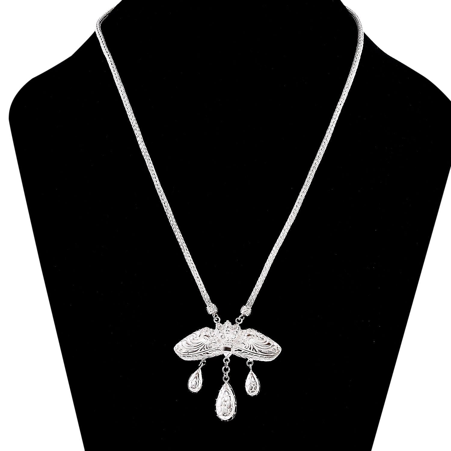 Royal Bali Collection - Handmade Necklace in Sterling Silver (Size - 18), Silver Wt. 28 Gms