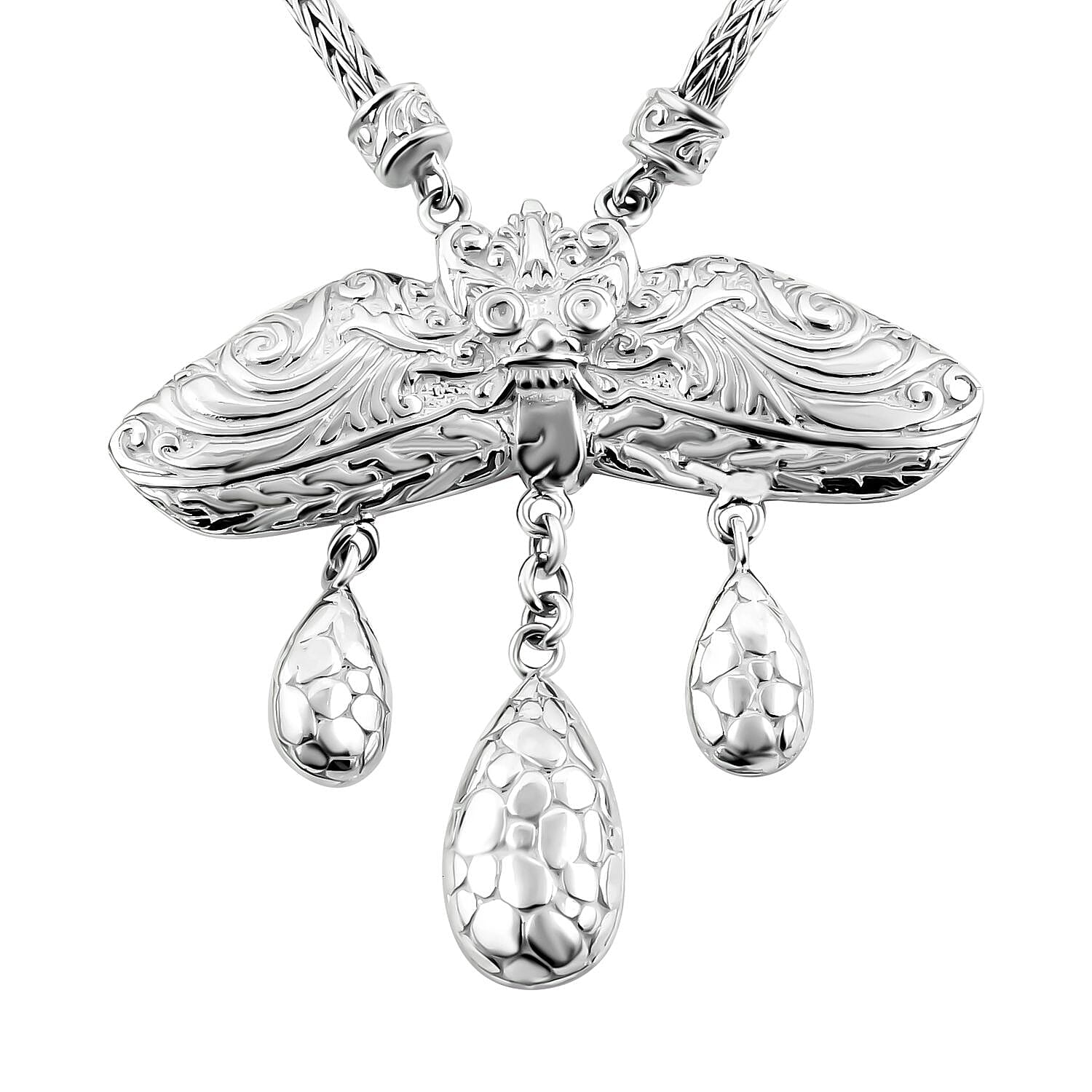 Royal Bali Collection - Handmade Necklace in Sterling Silver (Size - 18), Silver Wt. 28 Gms