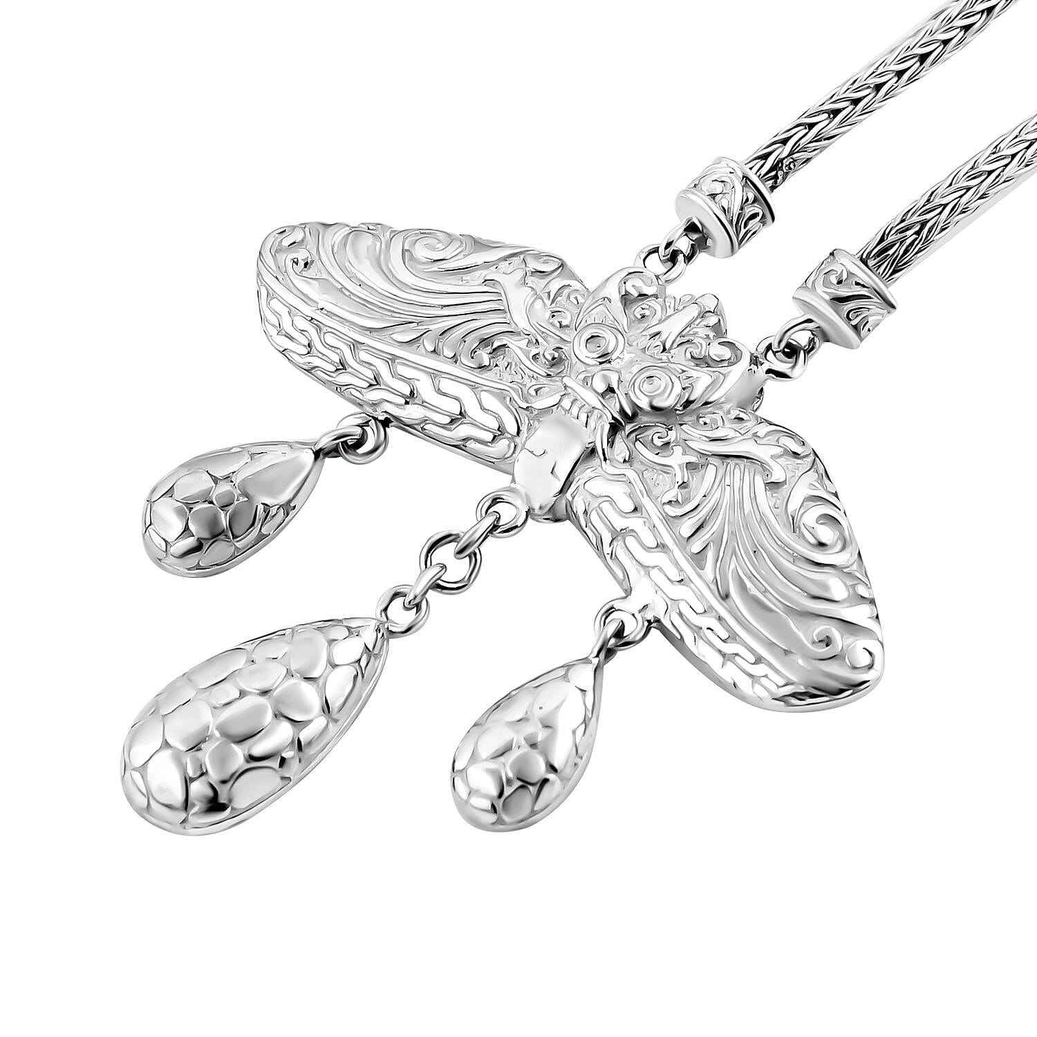 Royal Bali Collection - Handmade Necklace in Sterling Silver (Size - 18), Silver Wt. 28 Gms