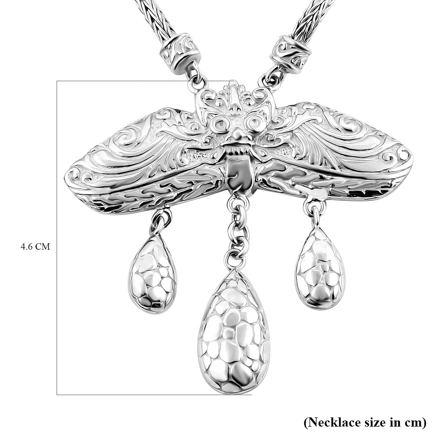 Royal Bali Collection - Handmade Necklace in Sterling Silver (Size - 18), Silver Wt. 28 Gms