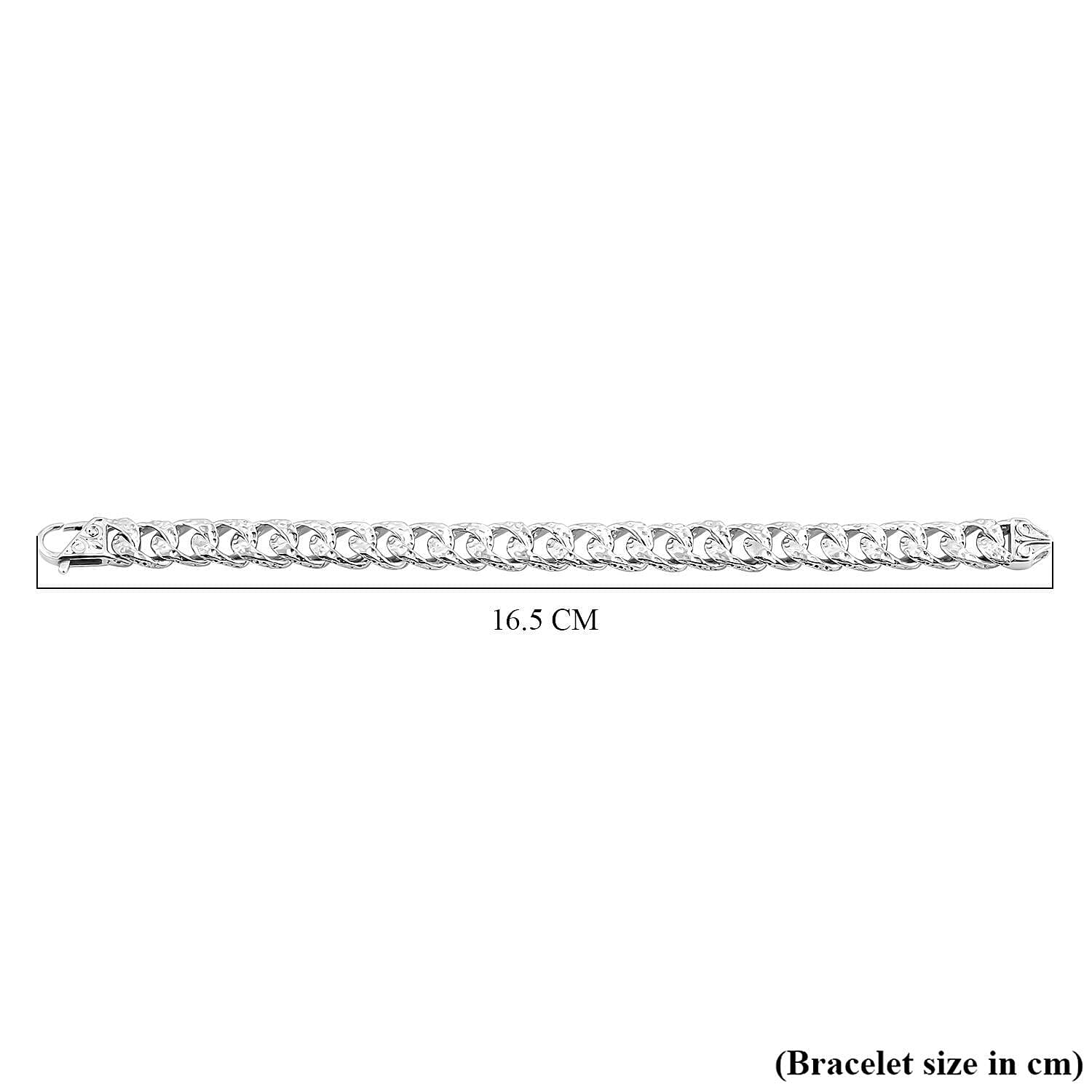 Royal Bali Collection - Handmade Reversible Tulang Naga Engraved Cuban Link Bracelet in Sterling Silver (Size - 7.0), Silver Wt. 24.00 Gms