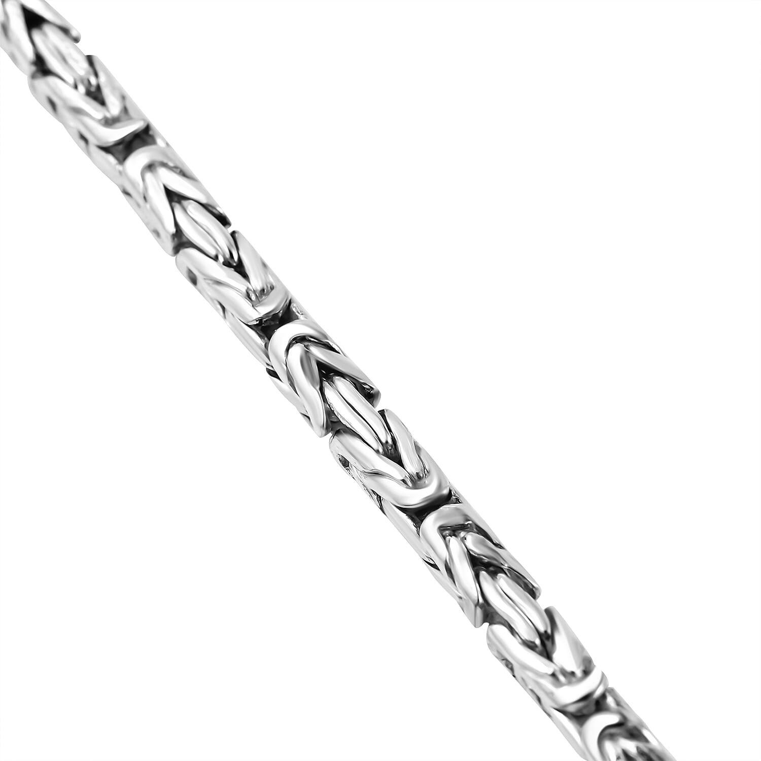 Royal Bali - Handmade Labradorite Necklace (Size - 20) in Sterling Silver 15.00 Ct, Silver Wt. 24.50 Gms