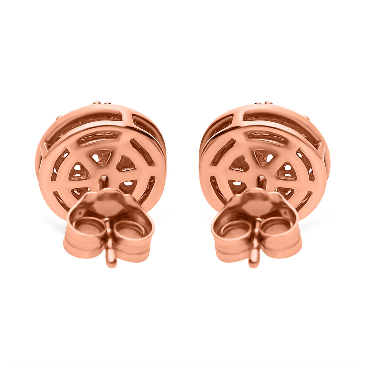 Most affordable Pink Diamond Deal - 9K Rose Gold Natural Pink Diamond SGL Certified Earrings with Push Back