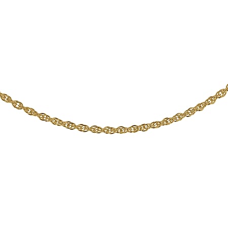 Sterling Silver Yellow Gold Plated 1.8mm 35 Prince of Wales Chain 20 Inch