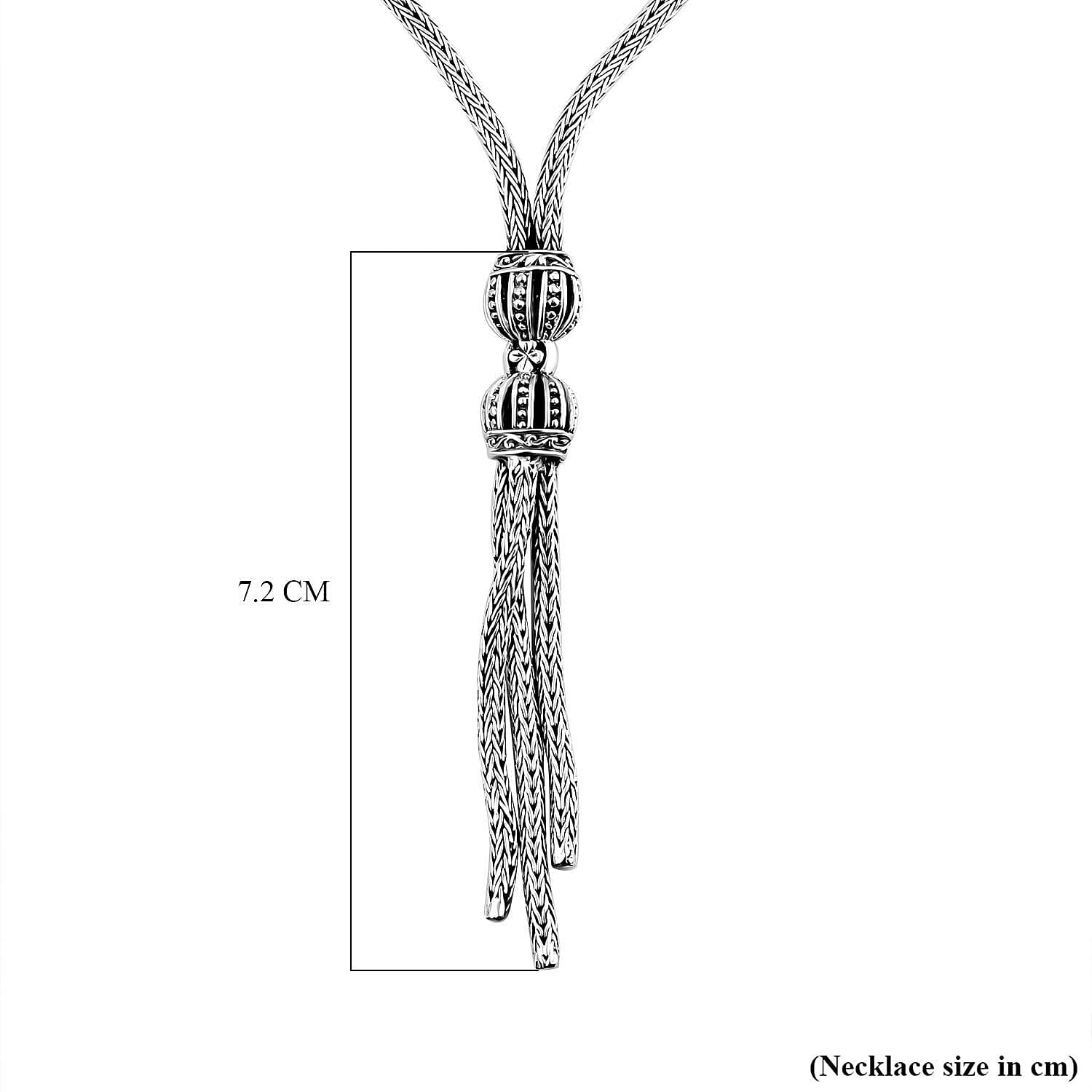 Royal Bali Collection - Sterling Silver Necklace (Size - 20) With T-Bar Clasp, Silver Wt. 24 Gms