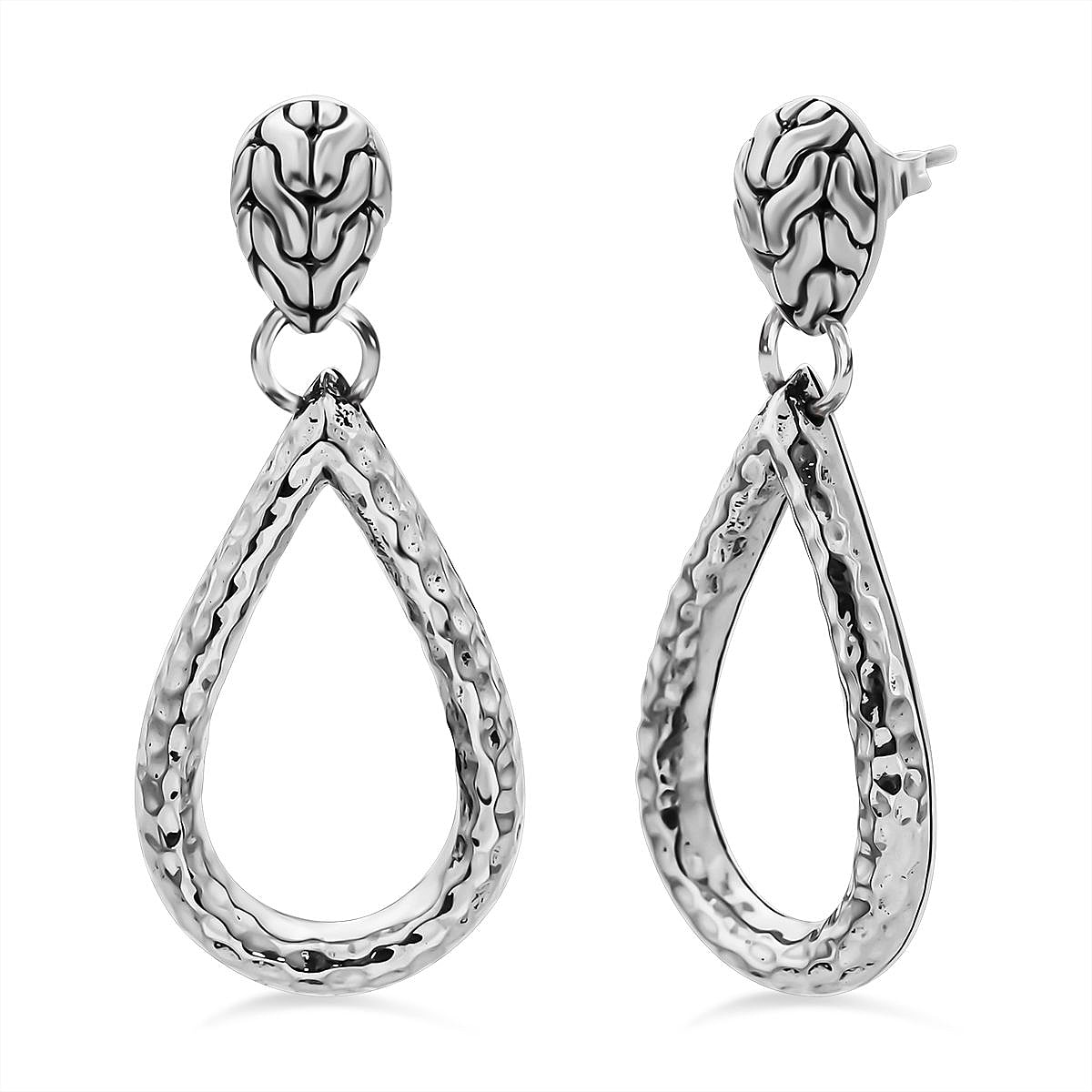 Royal Bali Collection- Sterling Silver Earrings, Silver Wt. 10.95 Gms