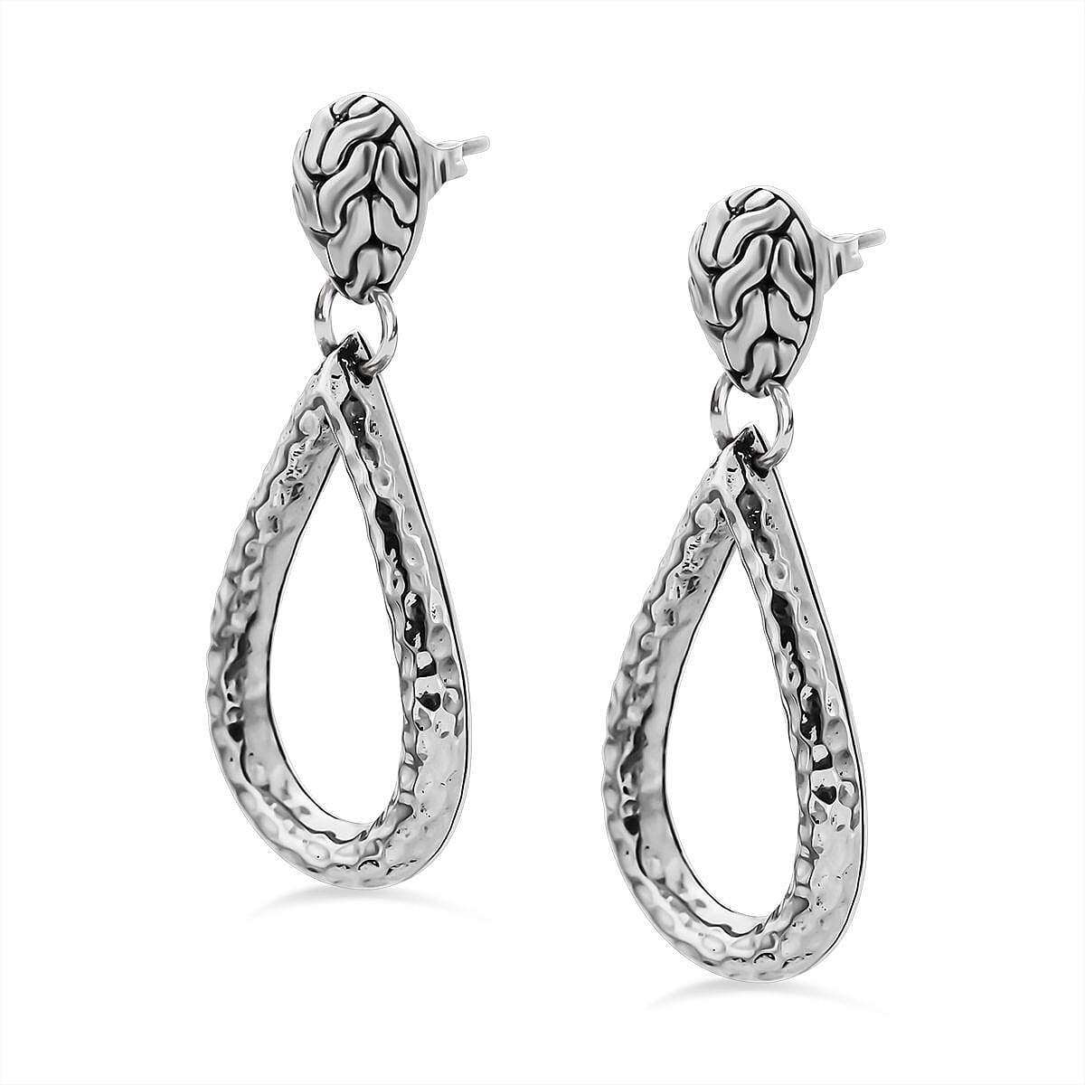 Royal Bali Collection- Sterling Silver Earrings, Silver Wt. 10.95 Gms