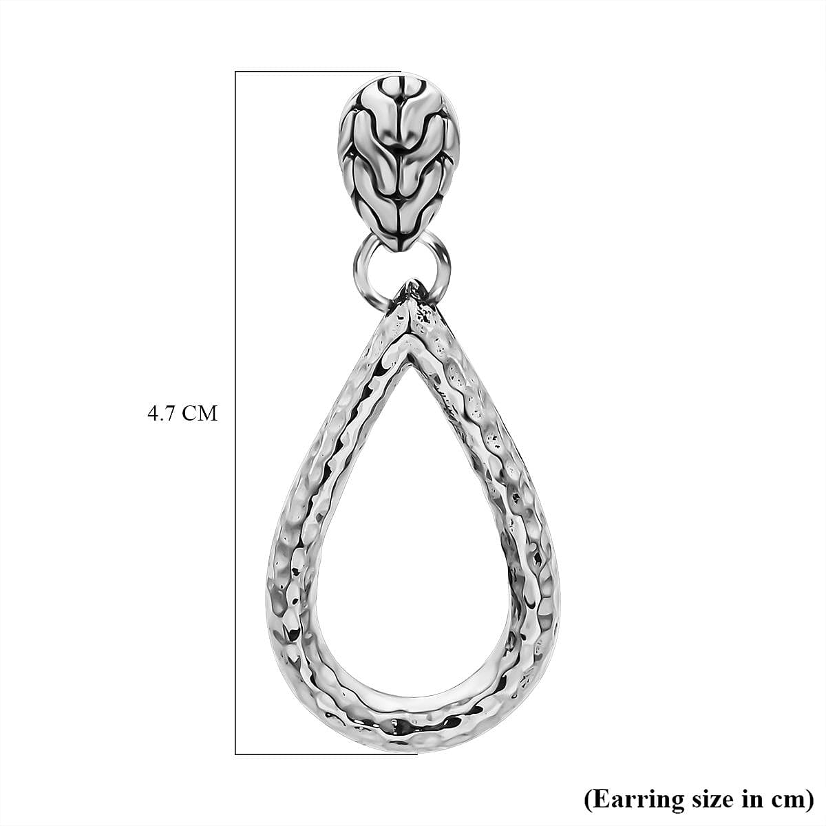 Royal Bali Collection- Sterling Silver Earrings, Silver Wt. 10.95 Gms