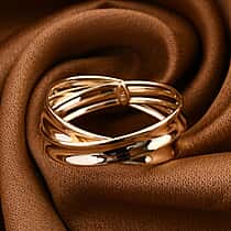 9K Yellow Gold Criss Cross Ring
