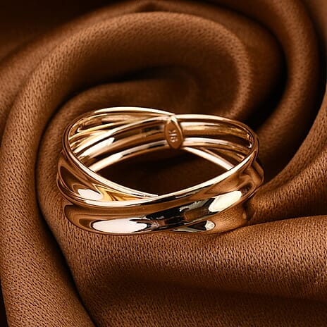 Surabaya Gold Closeout 2024 - 9K Yellow Gold Criss Cross Ring