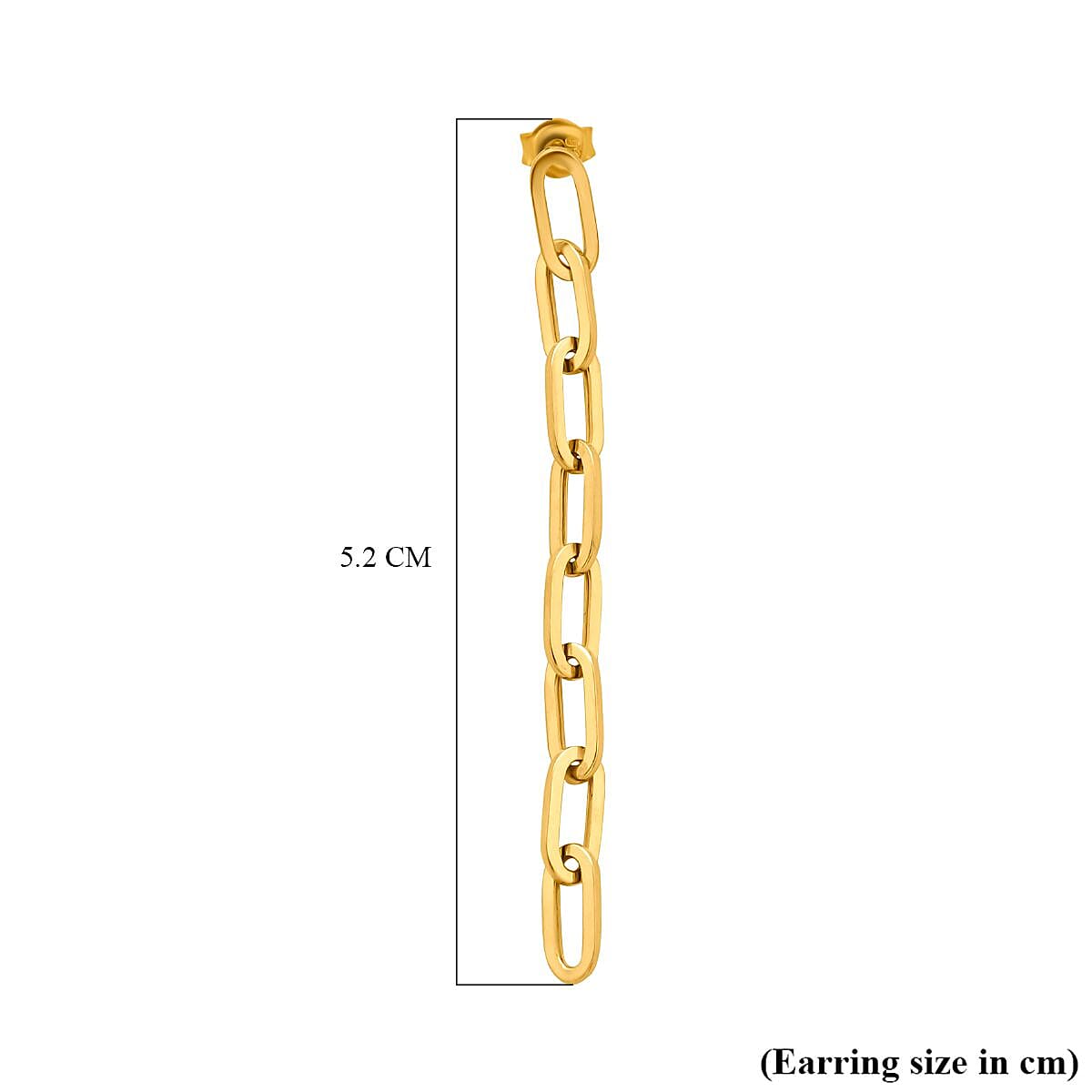 Vicenza Closeout - 9K Yellow Gold Paper Clip Earrings