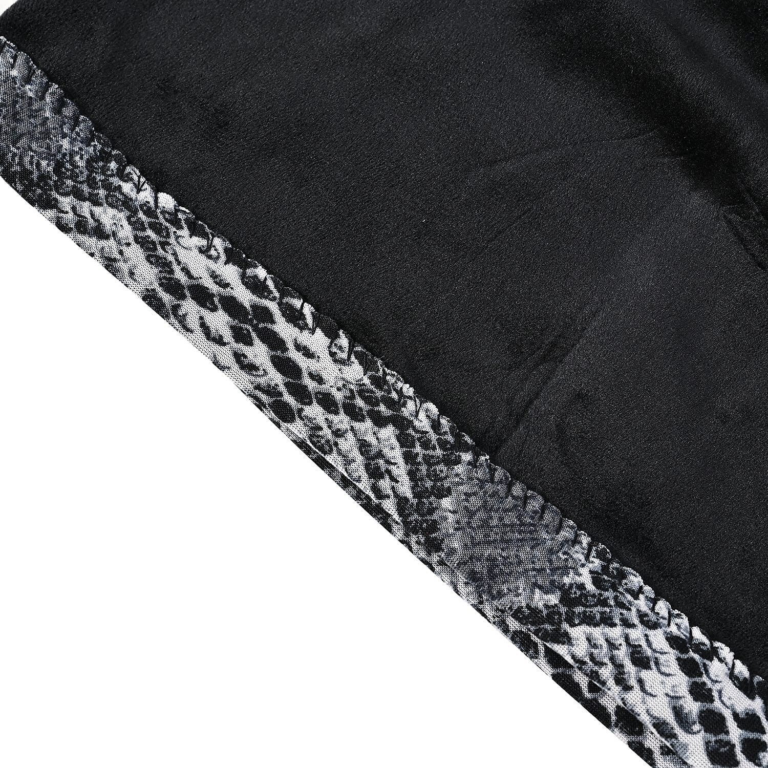 Set of 2 Python Printed Gloves & Hat - Grey