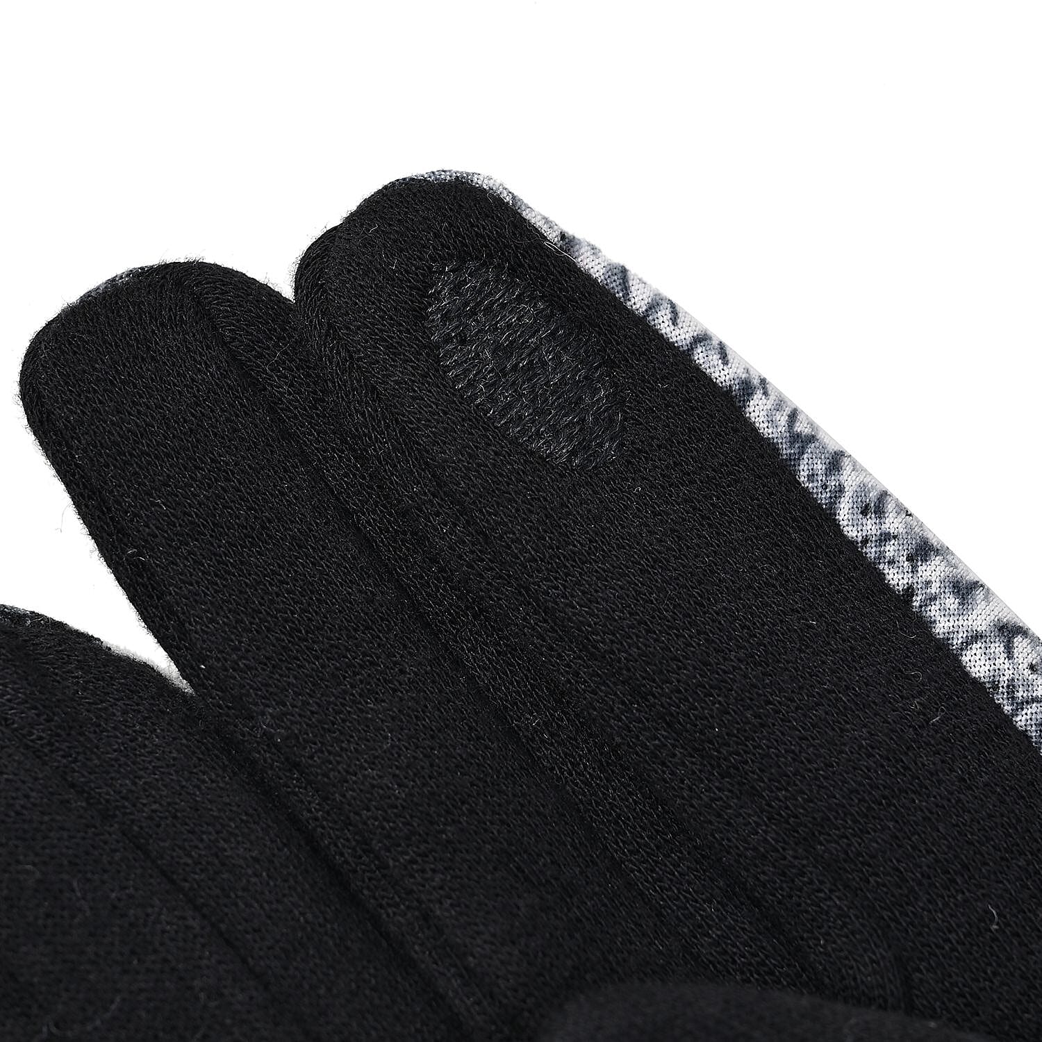 Set of 2 Python Printed Gloves & Hat - Grey