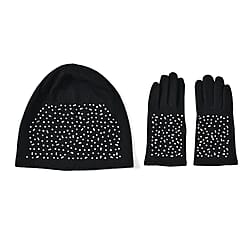 Crystal Pattern Set of 2 Hat and Gloves