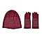 Crystal Pattern Set of 2 Hat and Gloves