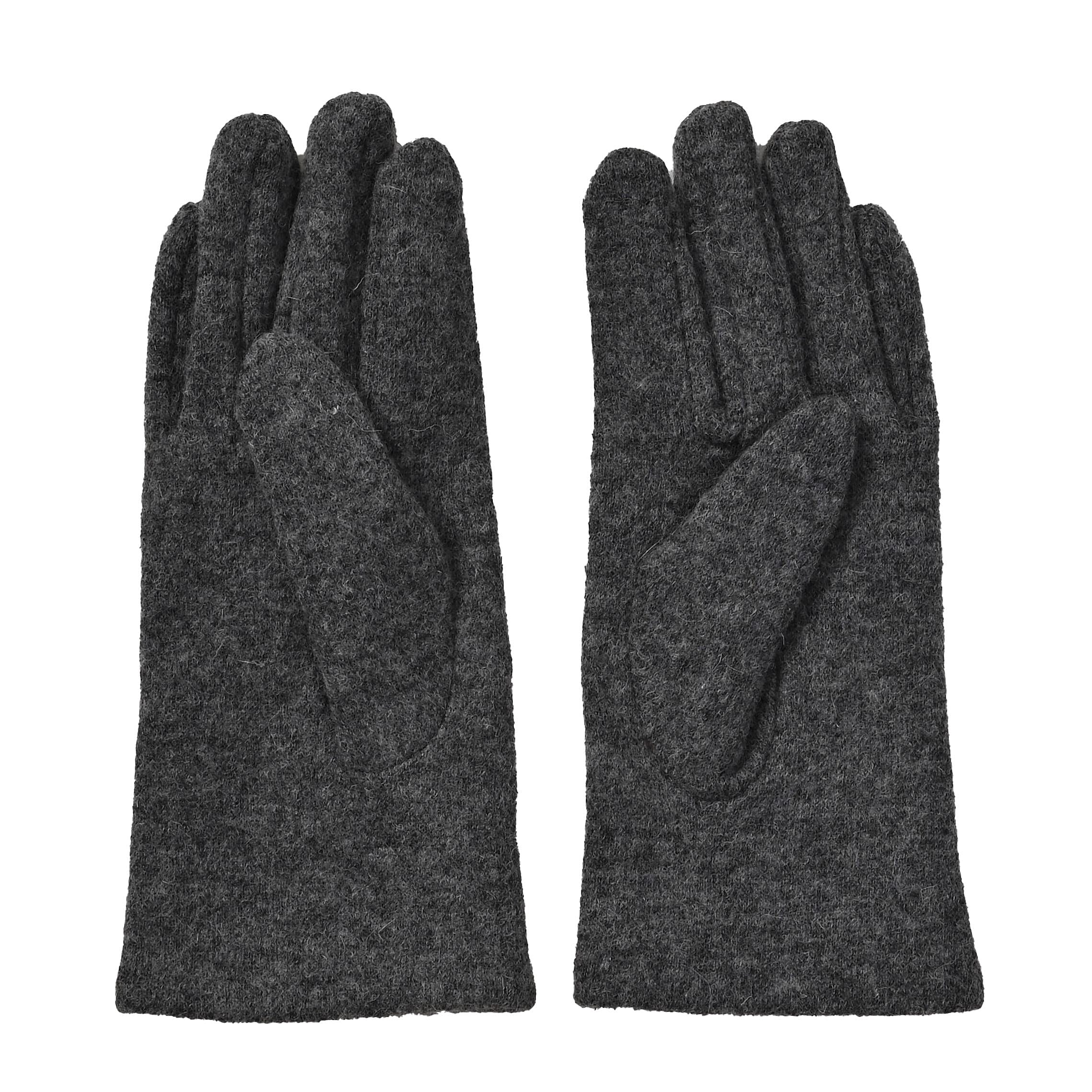 70% Cashmere Wool Gloves & Hat - Grey