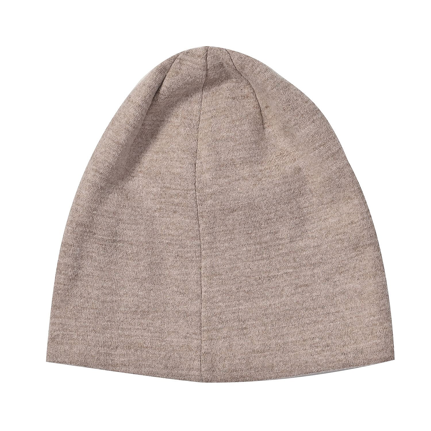 70% Cashmere Wool Gloves & Hat - Beige